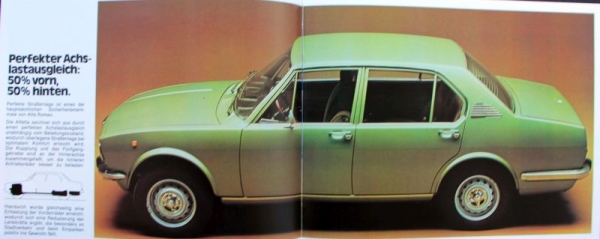 Alfa Romeo Alfetta 1.6 l Modelprogram 1975 Carbrochure  (0621)